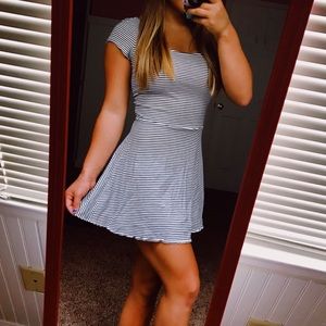 striped skater dress